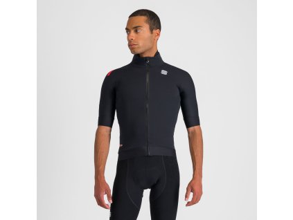 Sportful Fiandre Pro cyklistická bunda s kr. rukávom, čierna