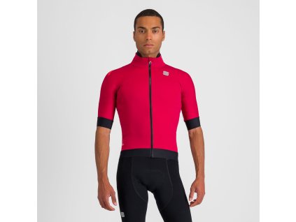Sportful Fiandre Pro cyklistická bunda s kr. rukávom, tmavoružová