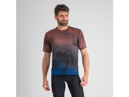 Sportful FLOW GIARA tričko berry blue/cayenna red