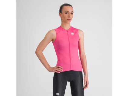 Sportful match dámsky dres bez rukávov, carmine rose
