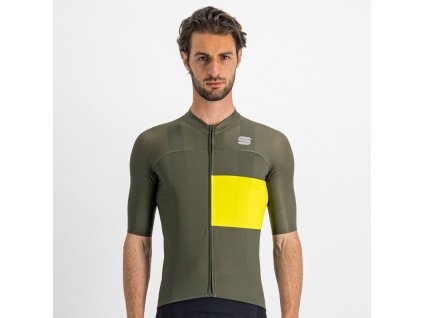 Sportful snap dres, Kaki/žltý