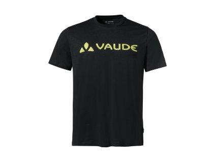 Vaude bavlnené tričko Logo, pánske, black/yellow