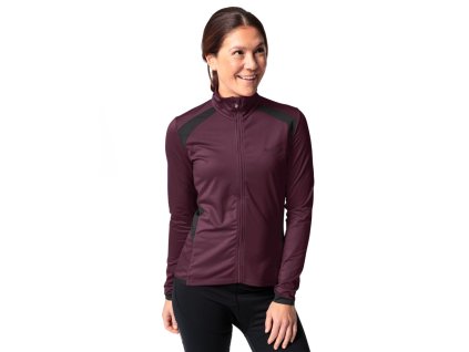 Vaude cyklistický dres Posta LS Tricot, dámsky, cassis
