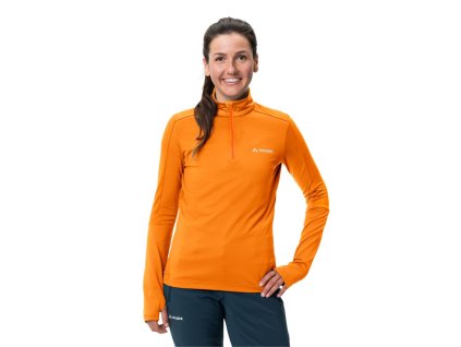 Vaude Livigno Halfzip II pulóver, dámsky, oranžová