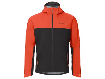 Vaude Moab Rain cyklistická bunda, ohnivo červená - čierna