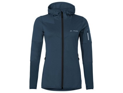 Vaude turistická mikina s kapucňou Monviso Fleece, dámska, tmavomodrá dark sea
