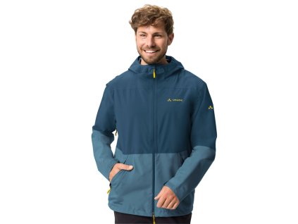 Vaude turistická nepremokavá bunda Neyland 2.5L, pánska, baltic sea
