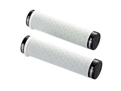 SRAM DH Silicone Locking gripy, biele, s objímkami a zátkami