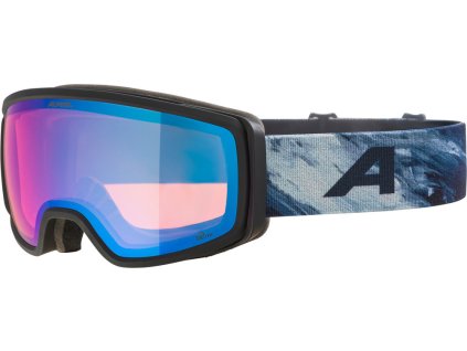 ALPINA BIVIO Q-LITE lyžiarske okuliare, čierna-modrá matná, modrá