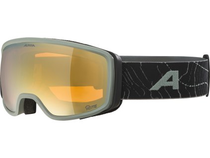 ALPINA BIVIO Q-LITE lyžiarske okuliare, zelená matná, zlatá