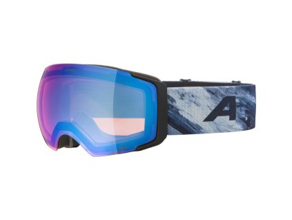 Alpina FALERA MAG lyžiarske okuliare, čierna-modrá matná, Q-LITE modrá