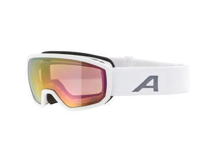Alpina Scarabeo JR Q-LITE lyžiarske okuliare, biela matná, červená