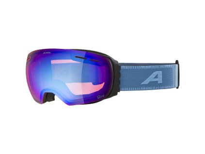 ALPINA GRANBY Q-LITE lyžiarske okuliare, čierna-dymovo modrá, modré sklo