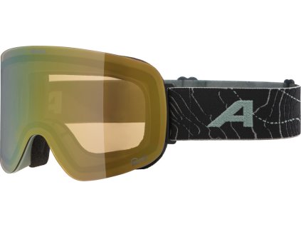 ALPINA Penken Q-LITE lyžiarske okuliare, zelená matná, zlatá