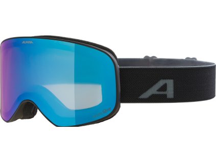 ALPINA SLOPE Q-LITE lyžiarske okuliare, čierna matná, modrá