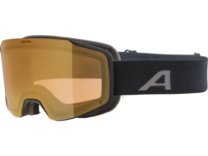 ALPINA TAOS Q lyžiarske okuliare, čierna matná, zlatá