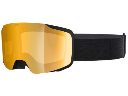 ALPINA TAOS QV lyžiarske okuliare, čierna matná, zlatá