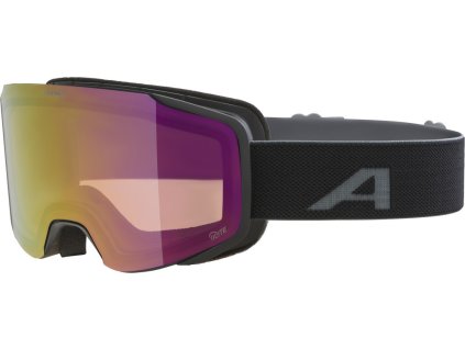 Alpina Venet Quatroflex lyžiarske okuliare, čierna matná, červená