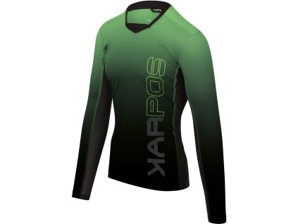 Karpos JUMP dres s dlhým rukávom čierny/zelený fluo