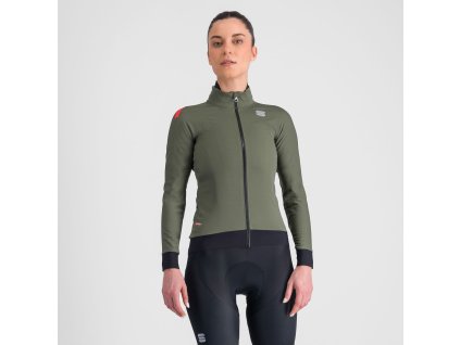 Sportful FIANDRE PRO cyklistická bunda, dámska, kaki