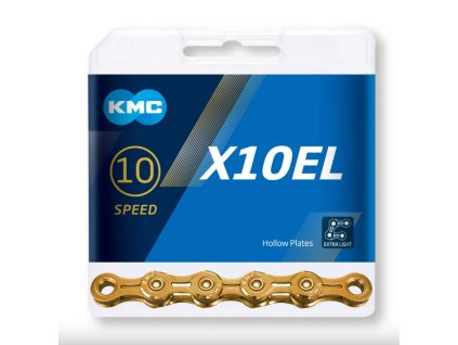KMC Reťaz X 10 EL Ti-N Gold 114 článkov, extra ľahká