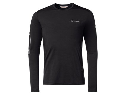 Vaude Monviso Merino termo tričko, čierne