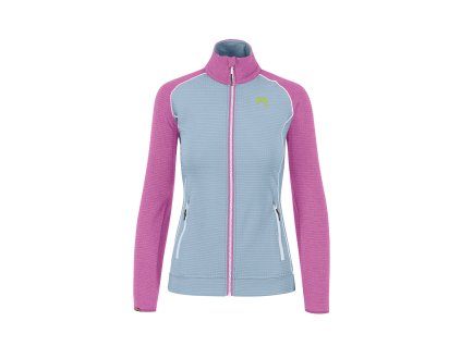 Karpos AMBRIZZOLA dámska FULL ZIP flíska mist/bloom (Veľkosť S)