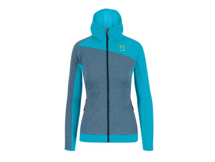 Karpos AVERAU dámska FULL-ZIP mikina s kapucňou windw.blue/bachelor b. (Veľkosť S)