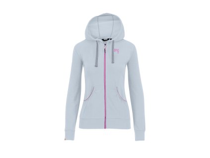 Karpos COPPOLO MERINO dámska FULL ZIP mikina s kapucňou mist/bloom (Veľkosť S)