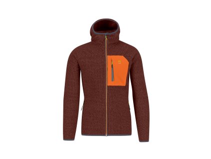 Karpos Rocchetta Evo Hoodie Flíska Mahogany/Vibr.Orange (Veľkosť M)