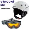 Alpina Junta prilba biela a okuliare FreeSpirit DH