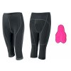 Force lady bike kraťasy 3/4 do pásu s vložkou, dámske, čierne