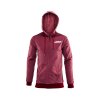 Leatt mikina Premium Ruby, na zips, pánska, červená