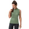 Vaude cyklistický dres bez rukávov Posta, willow green, dámsky