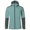 Vaude Moab Rain Jacket II cyklistická bunda, dámska, šedo-modrá/zelená