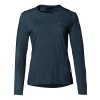 Vaude vlnené tričko Yaras LS WOOL, dámske, dark sea