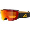 ALPINA Lyžiarske okuliare NENDAZ čierno-žlté Q-LITE červené