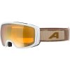 ALPINA BIVIO Q-LITE lyžiarske okuliare, biela-hnedá matná, zlatá