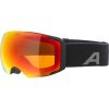 Alpina FALERA MAG lyžiarske okuliare, čierna matná, Q-LITE červená