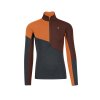 Karpos Federa Half-Zip Flíska Woodl.Gray/Mahogany/Vibr.Orange (Veľkosť L)