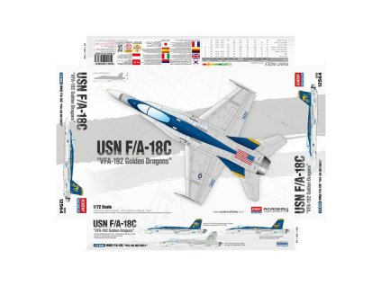 academy mcdonnell f a 18c usn vfa 192 golden dragons 1 72