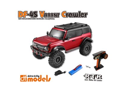 rc crawler df 4s varant 110 rtr cervena metaliza led navijak dvourychlostni prevodovka (1)