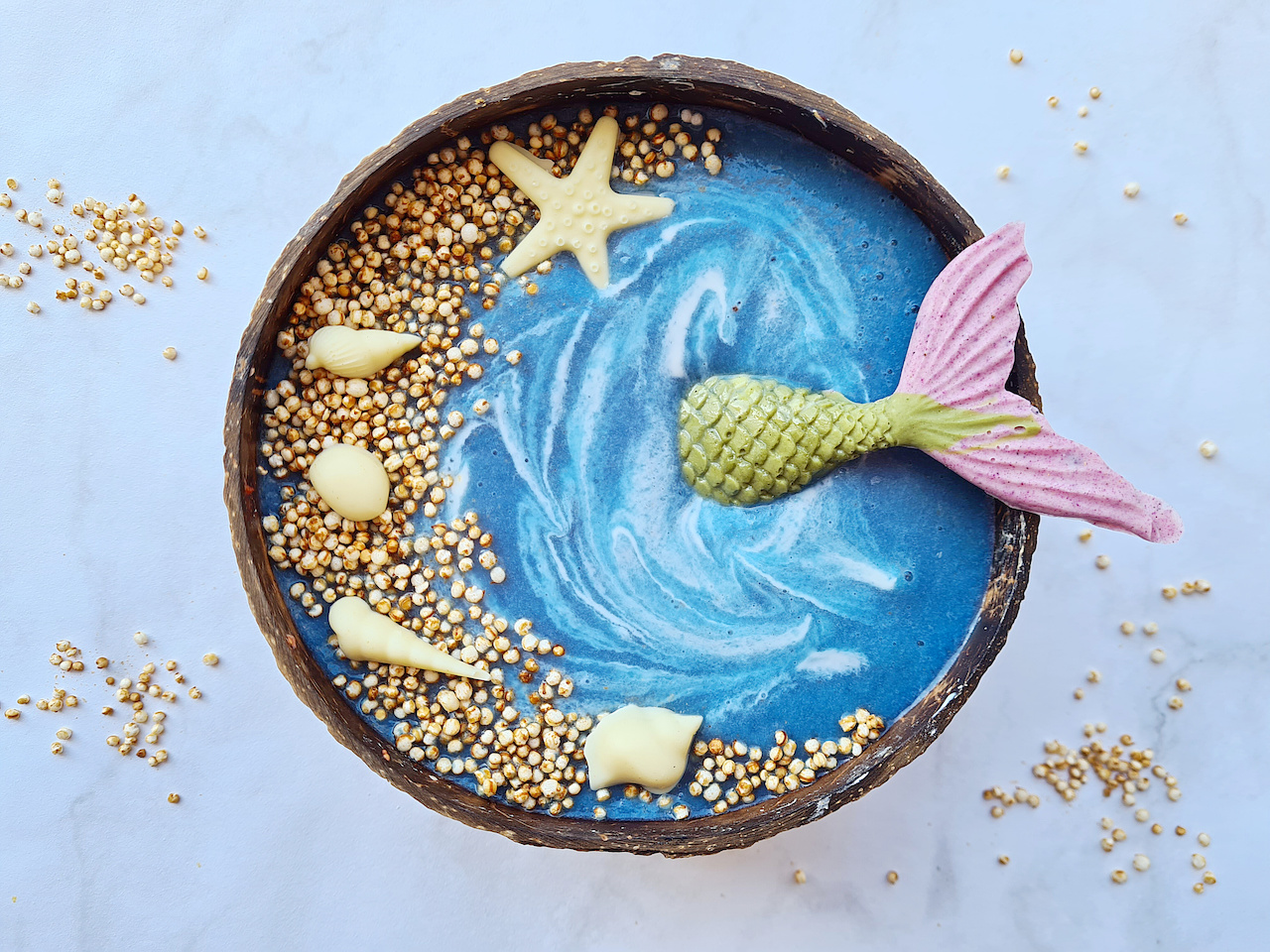 SMOOTHIEBOWL s modrou spirulinou