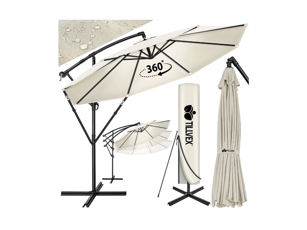 tillvex konzolový slnečník Ø 300 cm