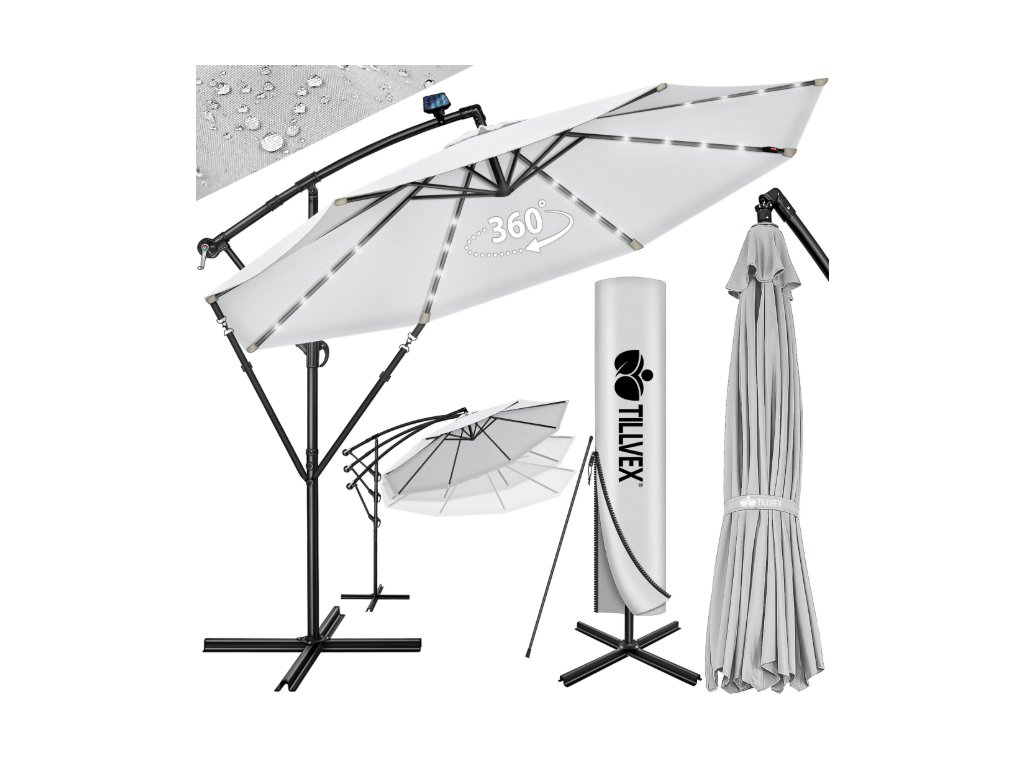 tillvex konzolový slnečník Ø 350 cm