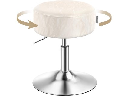 VASAGLE barová stolička / taburet – krémovo-biela, nová