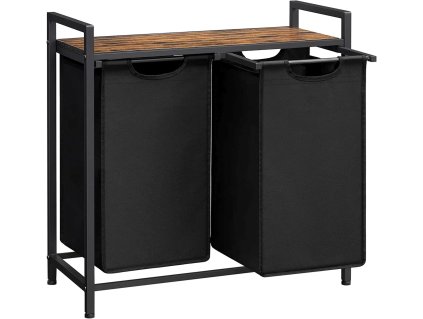 VASAGLE Ovules – kôš na bielizeň, čierny, nový