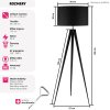 Stojaca lampa Lunaris – čierna, nová