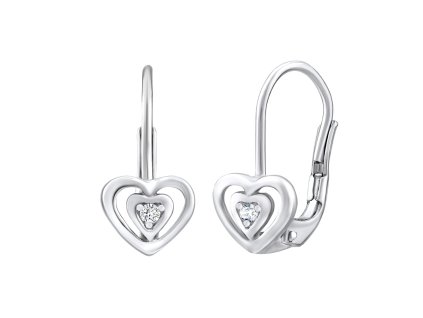 29274 silvego zlate detske nausnice srdce s prirodnim cirym topazem swarovski gemstones silvego70536w