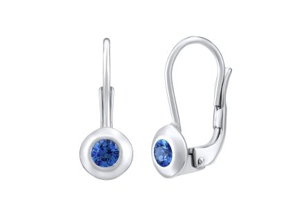 28926 silvego zlate nausnice s prirodnim modrym topazem swarovski gemstones silvegog31442b